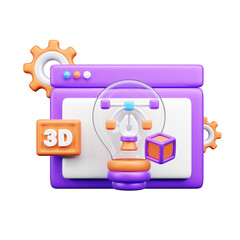 Fototapeta premium Printing 3d Illustration Icon