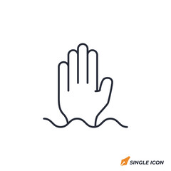 Helping Hand icon vector illustration. Helping Hand symbol isolated on white background