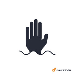 Obraz premium Helping Hand icon vector illustration. Helping Hand symbol isolated on white background