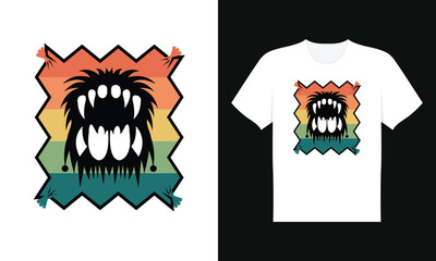 Ghost T-shirt design vector illustration, Halloween shirt art graphic 