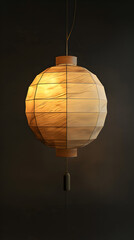 Obraz premium Rice white round paper lantern isolated on background