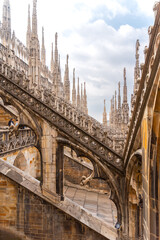 A magnificent view of the Milan Cathedral Duomo di Milano