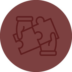 Collaboration Vector Line Maroon Circle Maroon