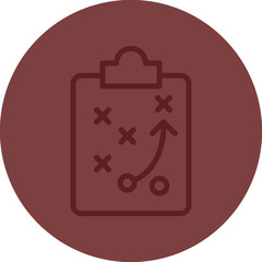 Strategic Plan Vector Line Maroon Circle Maroon