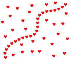 There are many red hearts.