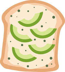 Hand Draw Vector of Toast Illustration
