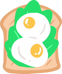 Hand Draw Vector of Toast Illustration