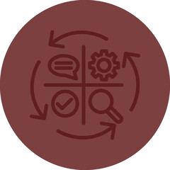 Iteration Vector Line Maroon Circle Maroon