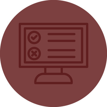 Usability Testing Vector Line Maroon Circle Maroon
