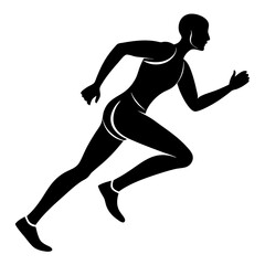 Minimal Running Athlete Silhouette
