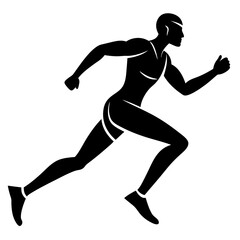 Minimal Running Athlete Silhouette