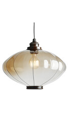 White Modern pendant lamp hanging isolated on white background