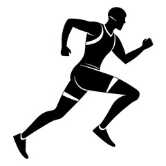 Minimal Running Athlete Silhouette