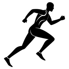 Minimal Running Athlete Silhouette