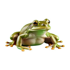 Obraz premium frog sitting isolated on transparent background