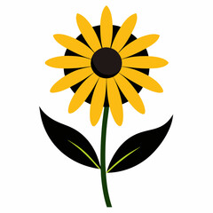 Maryland's black-eyed Susan Flowers black color vector design in white background