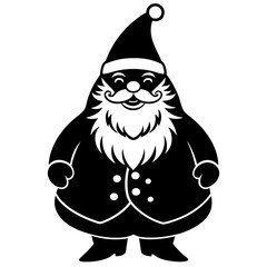 Christmas Santa vector silhouette 