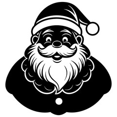 Christmas Santa vector silhouette 