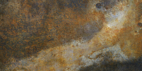 Old metal texture with a rusty surface. Rusted background. Grunge background. Banner. 