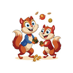 Cute Animal Playing Vector Illustration. Animal Nature Icon Concept