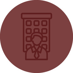 Organization Vector Line Maroon Circle Maroon