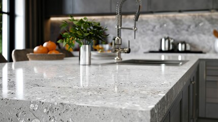 Closeup of a Modern Kitchen Countertop