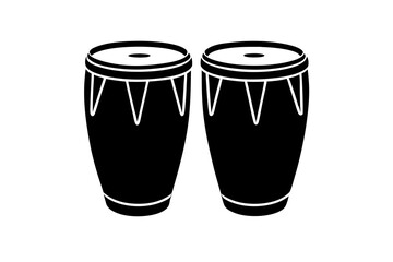 congas vector silhouette 