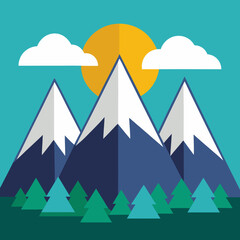 mountains vector illustration 