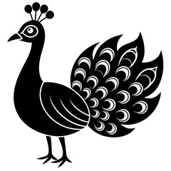  Vector illustration of a beautiful peacock