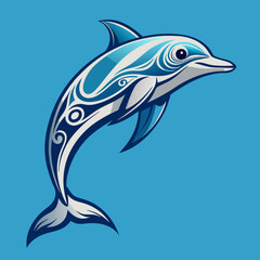 Dolphin tattoo best style white background