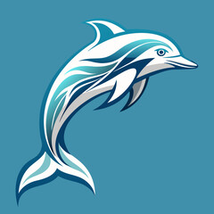 Obraz premium Dolphin tattoo best style white background