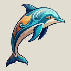 Dolphin tattoo best style white background