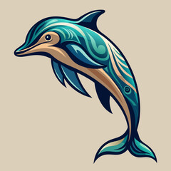 Dolphin tattoo best style white background