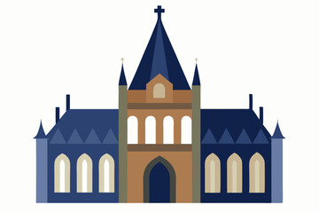 Sainte-Chapelle on white background