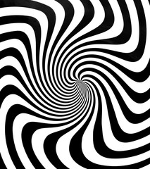 curled black and white lines