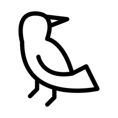 Crow icon in thin line style vector illustration graphic design