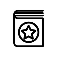 Book icon in thin line style vector illustration graphic design