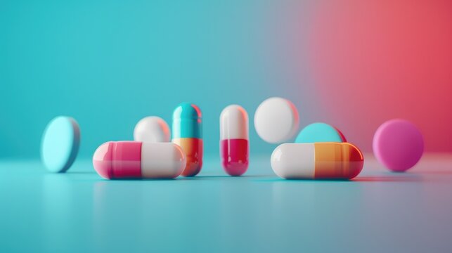 Letrozole tablet with medical theme