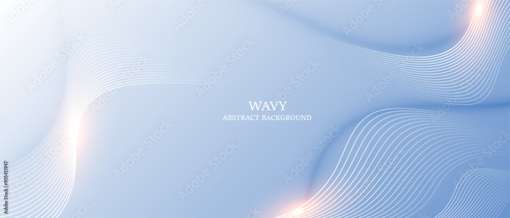 Poster Modern abstract background with wavy lines. Digital technology concept. vector illustration.	
