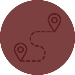Tracking Vector Line Maroon Circle Maroon