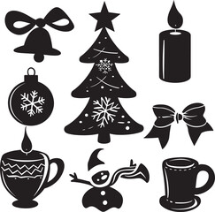 set of christmas icons