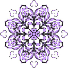 Sketch vector illustration silhouette design decoration icon logo symbol ornament mandala rosette classic vintage floral european