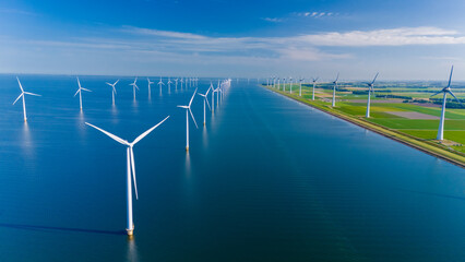 Sustainable Wind Energy Generation Amidst Stunning Dutch Coastal Landscape