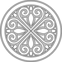 Sketch vector illustration silhouette design icon baground logo symbol ornament mandala rosette classic vintage floral european