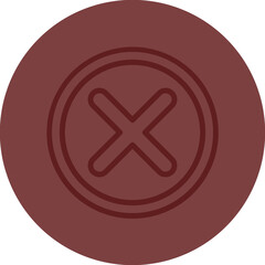 Rejection Vector Line Maroon Circle Maroon