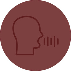 Speech Vector Line Maroon Circle Maroon