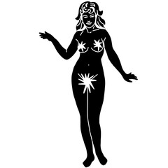 illustration set of moon phases. Different stages of moonlight activity in vintage engraving style. Zodiac Signs	