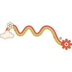 Retro Rainbow Element
