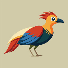 Obraz premium Flying Bird isolated on yellow