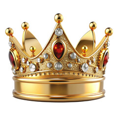 Royal golden crown isolated on white background